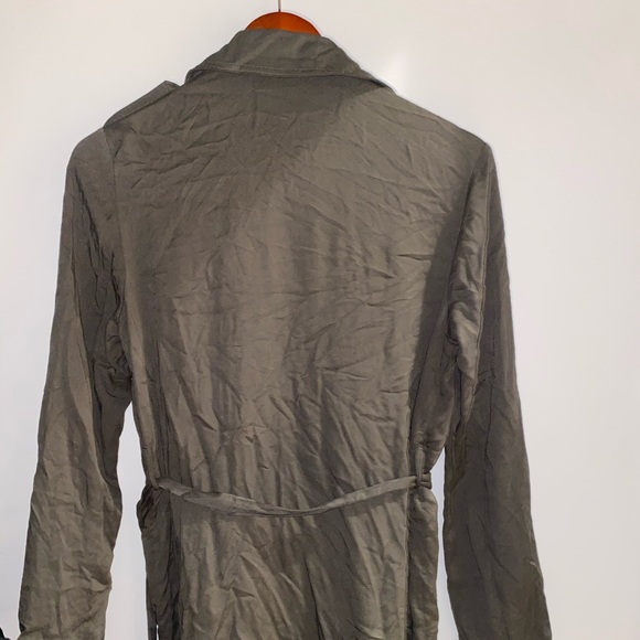 Olive trench coat size S - Picture 3 of 4